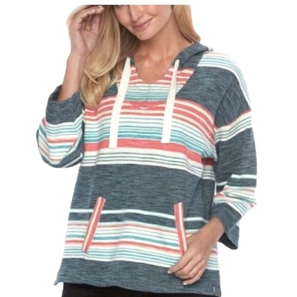 WOOLRICH Women’s Quinn River Eco Rich Poncho Hoodie Size Medium M 📦 - Picture 1 of 7